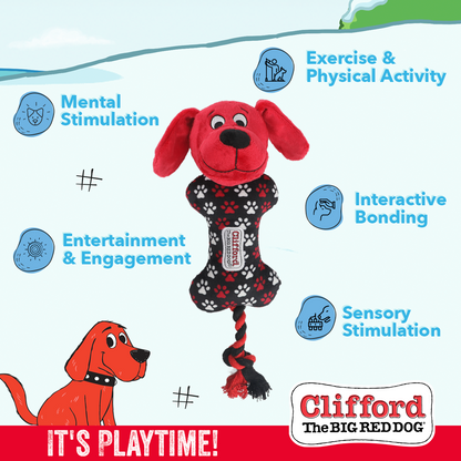 Clifford® Busy Body Rope n' Wrangle 15" Plush Dog Toy